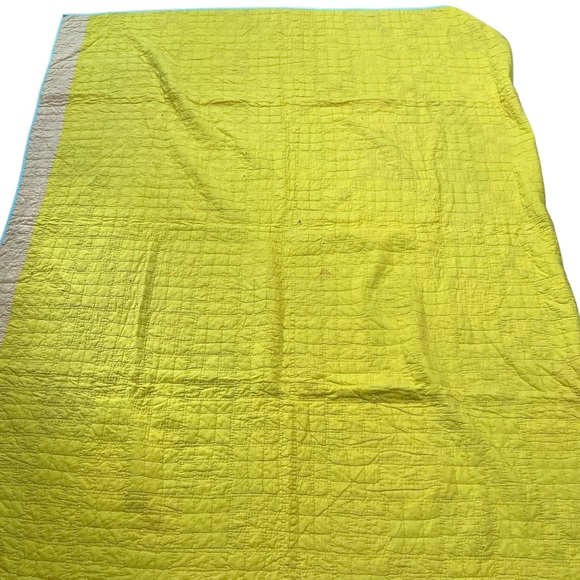 Vintage handstitched nine patch multicolored quilt 64 x 78 USA made - Picture 4 of 10